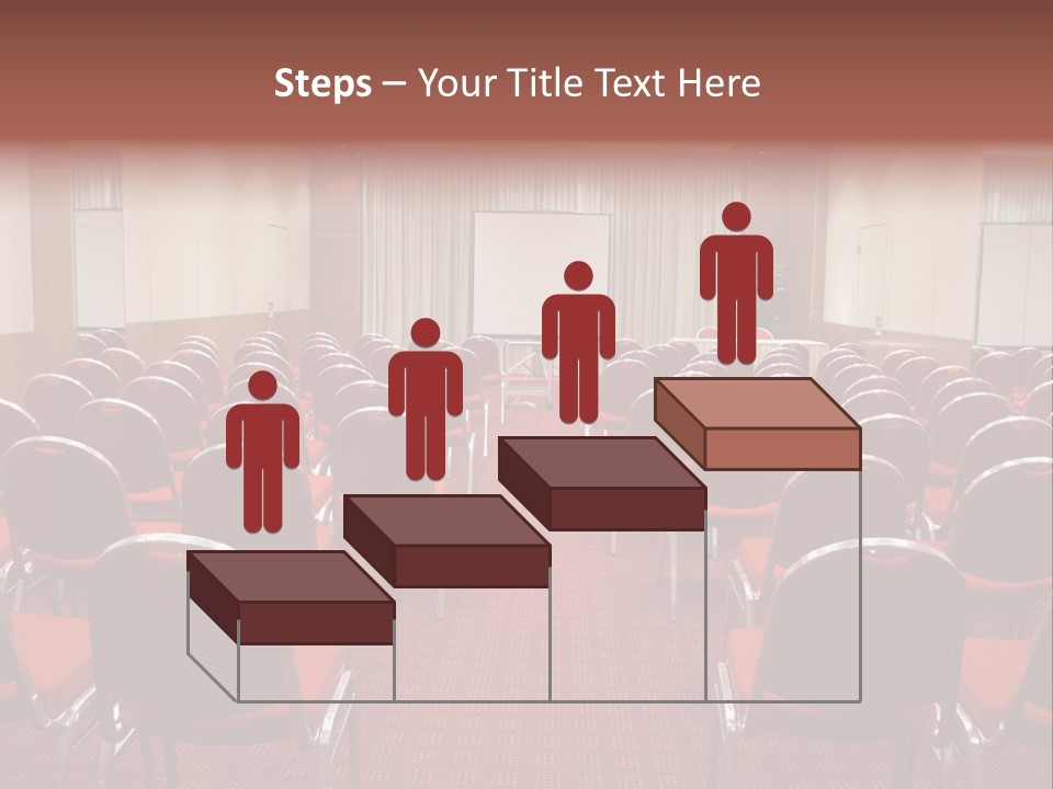 Empty Conference Room Ready For Audience PowerPoint Template