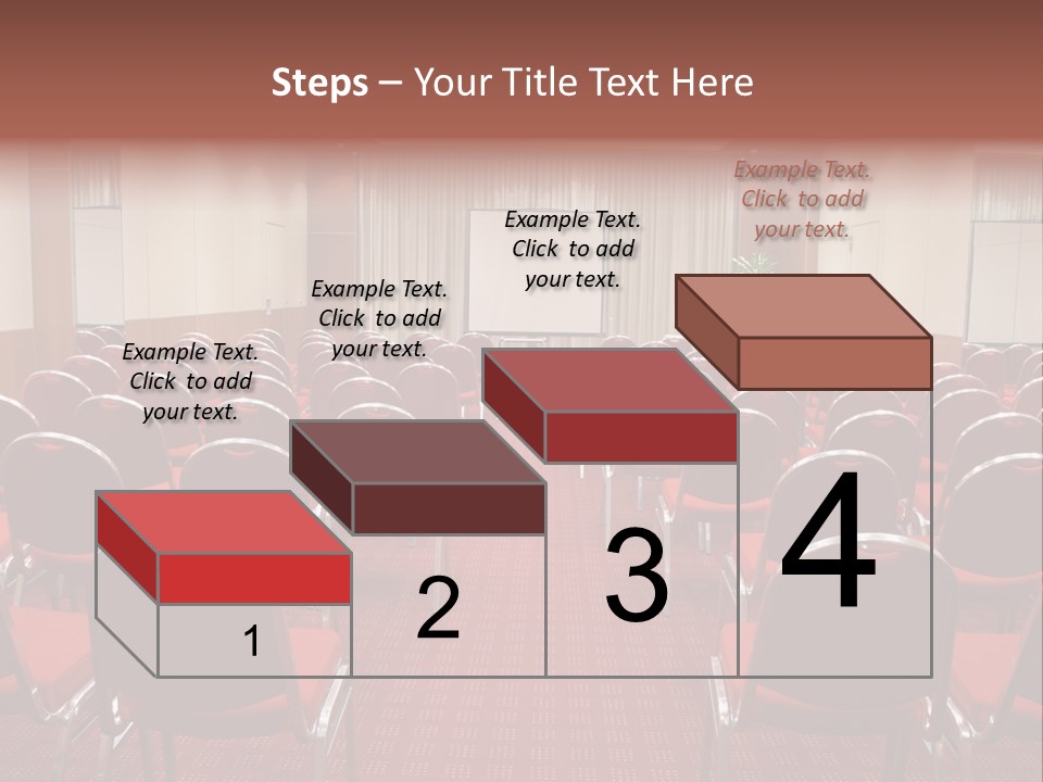 Empty Conference Room Ready For Audience PowerPoint Template