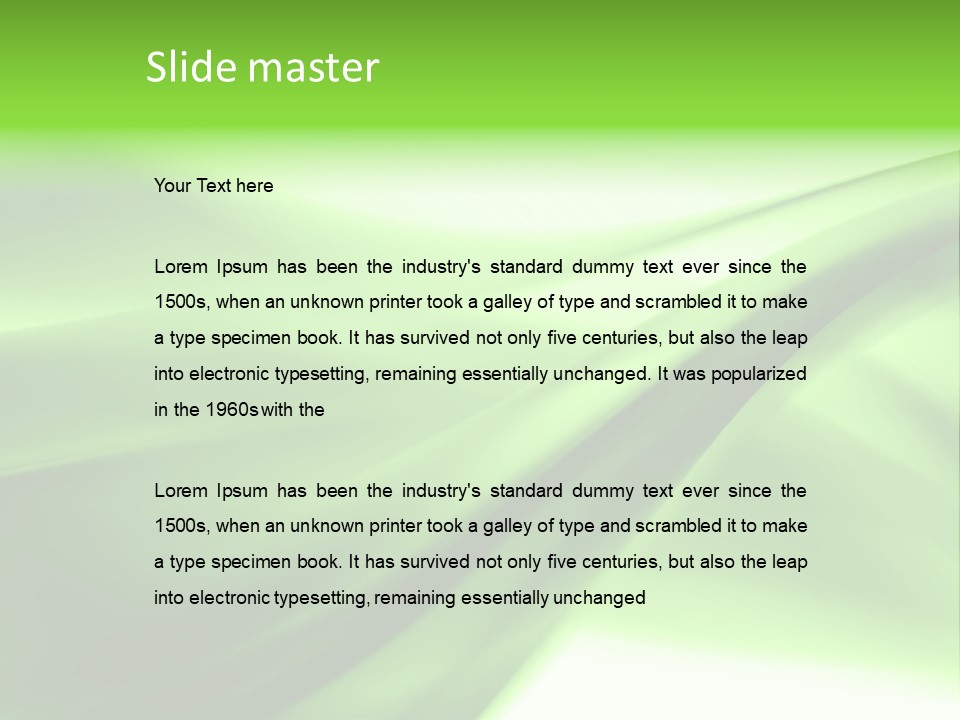 Green Abstract Composition PowerPoint Template