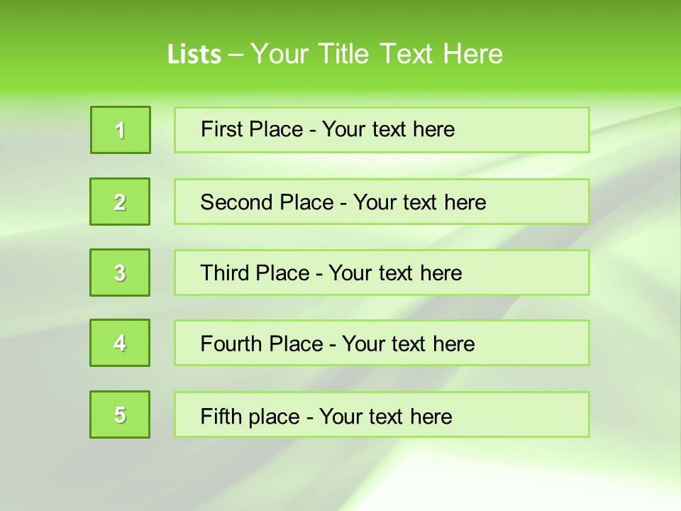 Green Abstract Composition PowerPoint Template