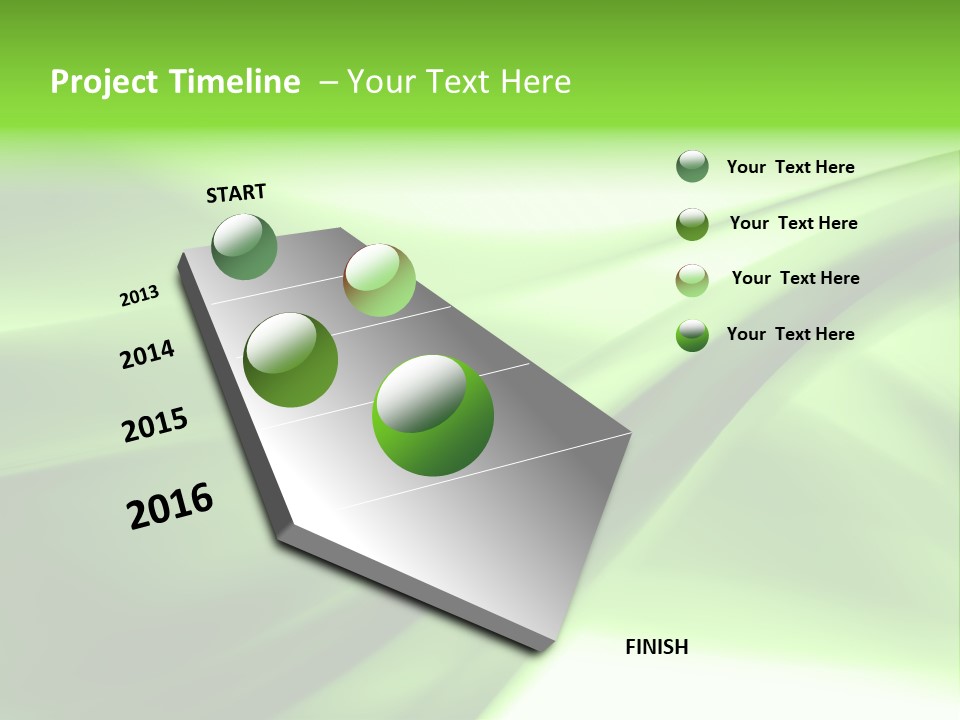 Green Abstract Composition PowerPoint Template