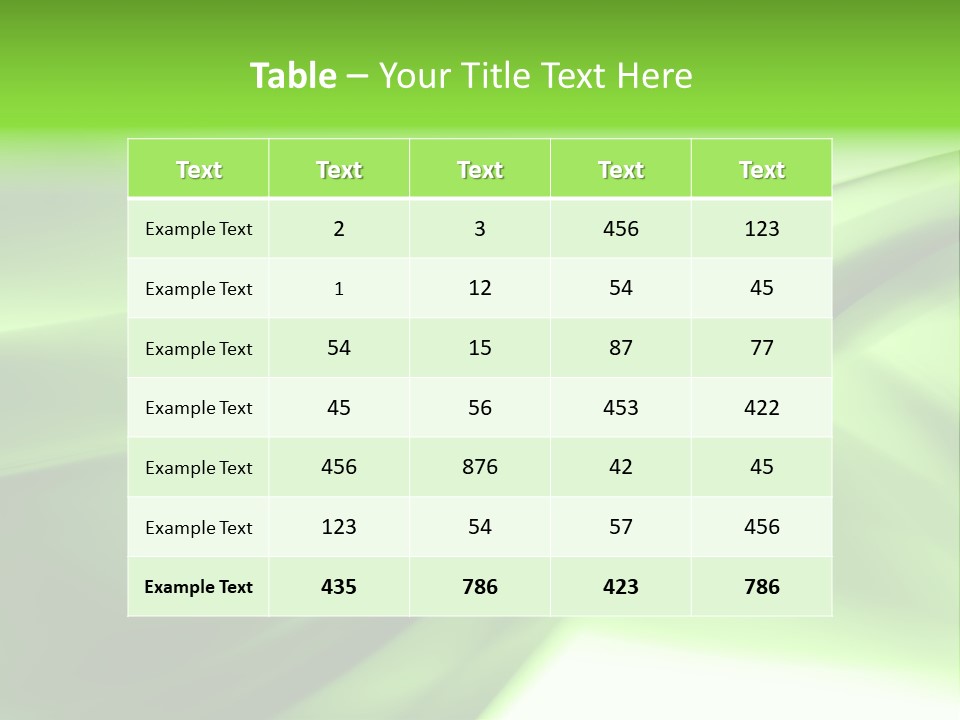 Green Abstract Composition PowerPoint Template