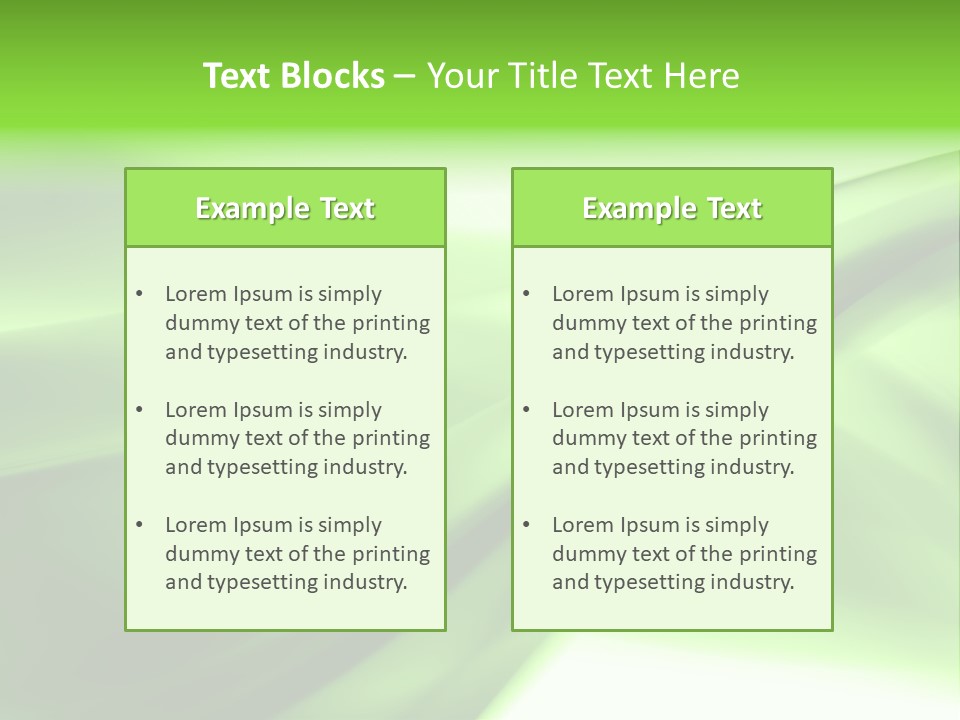 Green Abstract Composition PowerPoint Template