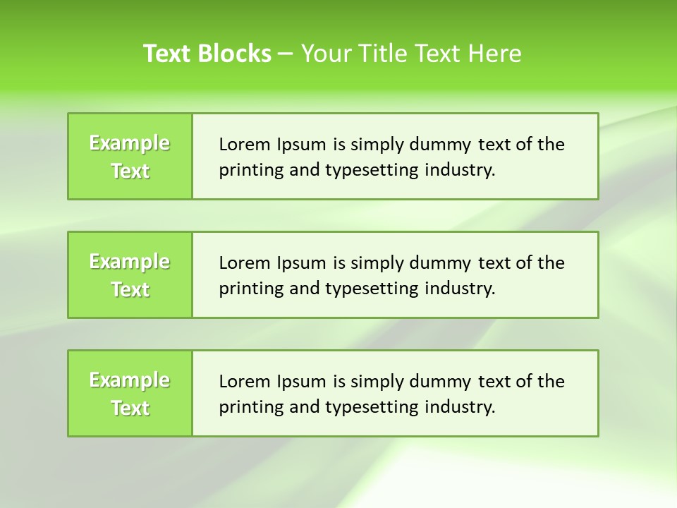 Green Abstract Composition PowerPoint Template