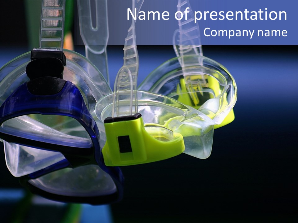 Two Scuba Masks. PowerPoint Template