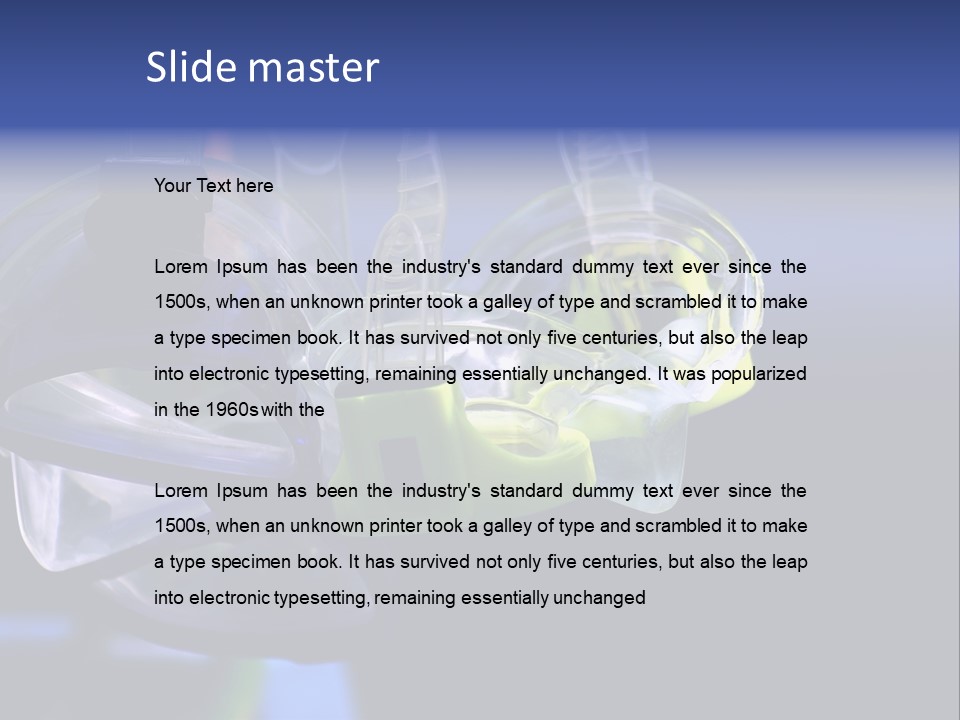 Two Scuba Masks. PowerPoint Template