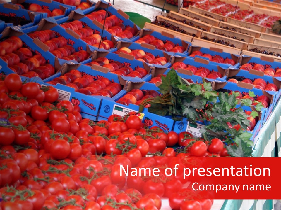 Fruit And Vegetable Stall PowerPoint Template