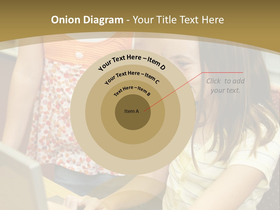 Two Cute School Girls Doing Research On-Line In The School Library. Focus On The Girl Sitting Down. PowerPoint Template