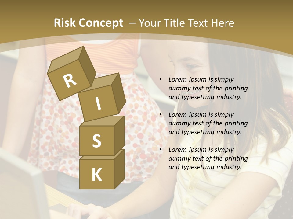 Two Cute School Girls Doing Research On-Line In The School Library. Focus On The Girl Sitting Down. PowerPoint Template