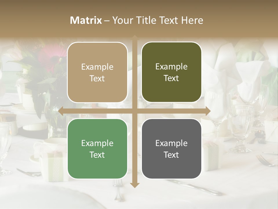 Set Tables With Party Favors PowerPoint Template