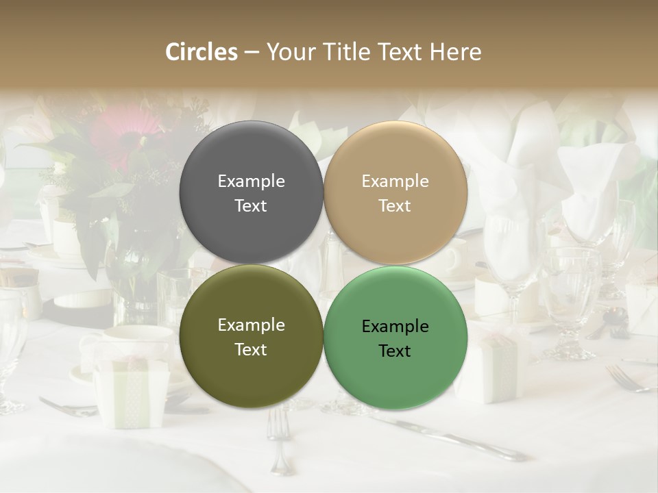 Set Tables With Party Favors PowerPoint Template