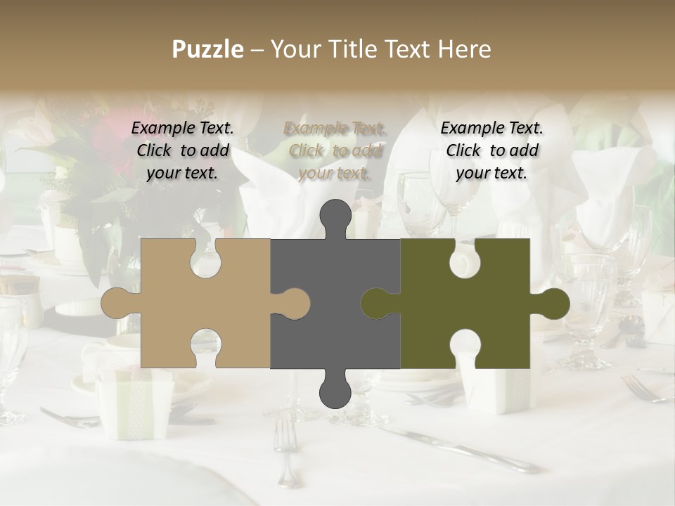 Set Tables With Party Favors PowerPoint Template