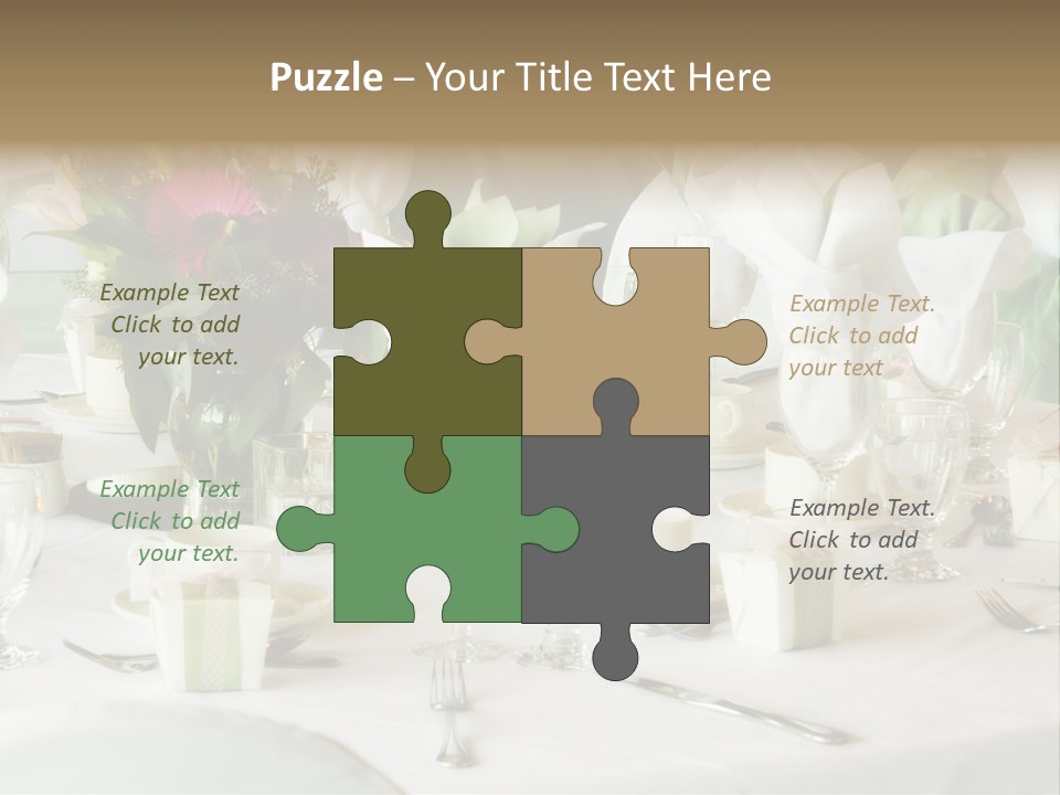 Set Tables With Party Favors PowerPoint Template