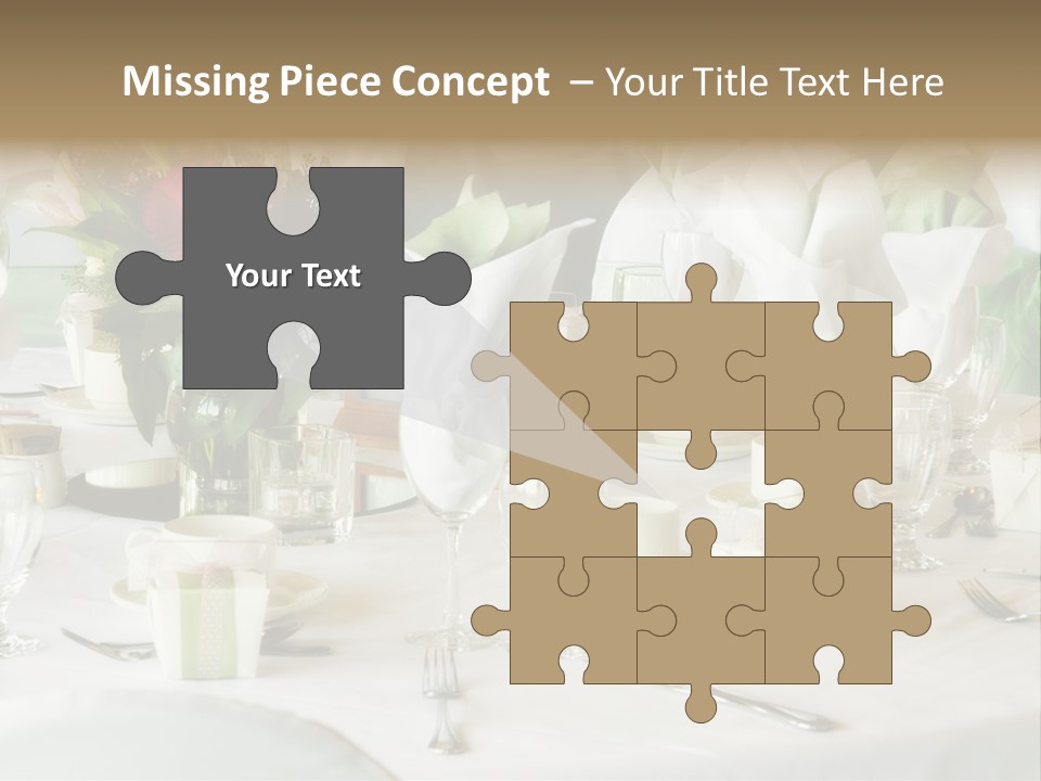 Set Tables With Party Favors PowerPoint Template