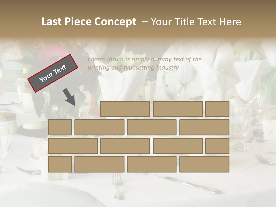 Set Tables With Party Favors PowerPoint Template