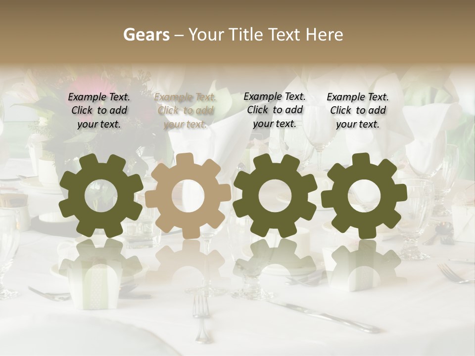 Set Tables With Party Favors PowerPoint Template