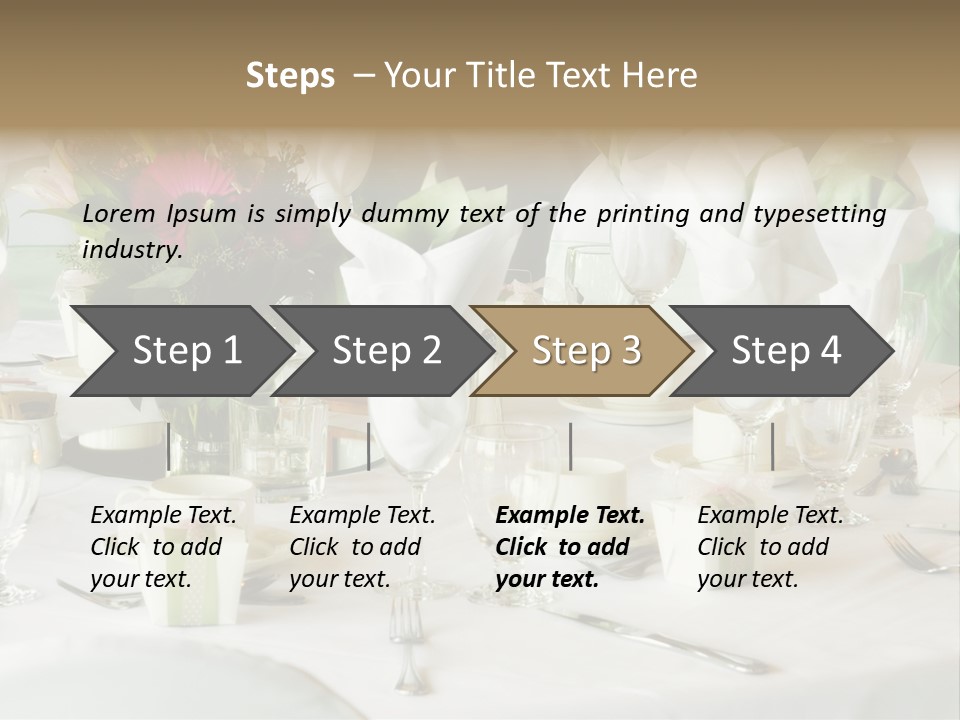 Set Tables With Party Favors PowerPoint Template