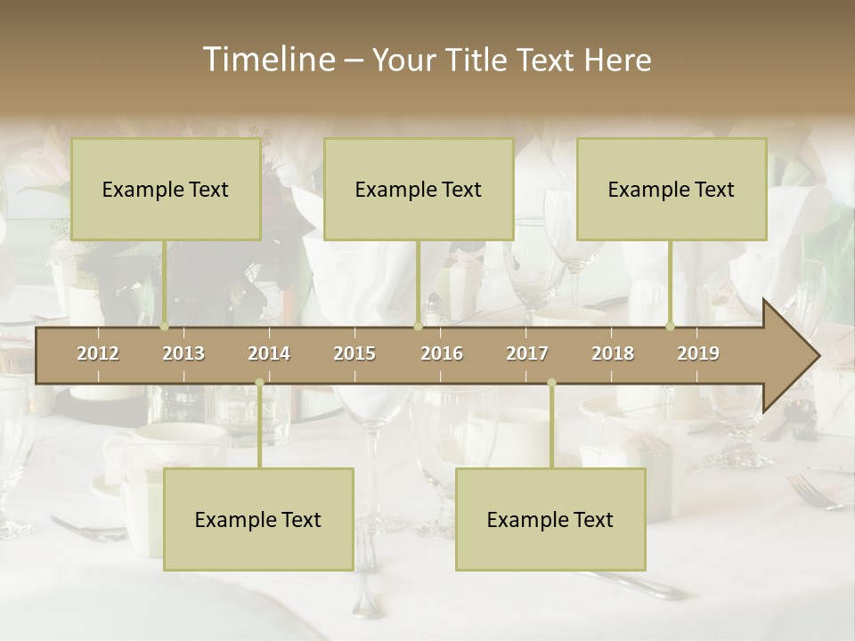 Set Tables With Party Favors PowerPoint Template