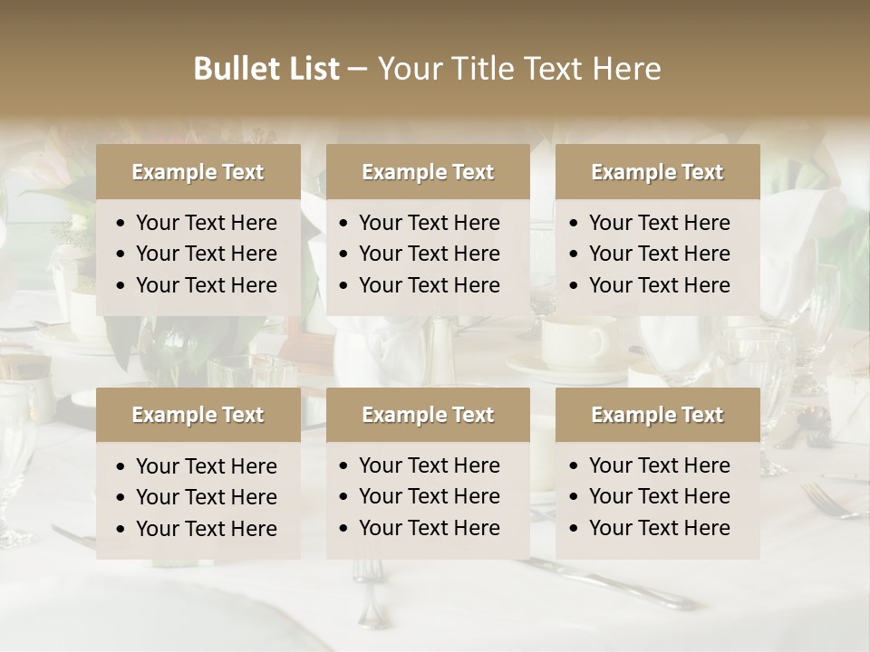 Set Tables With Party Favors PowerPoint Template