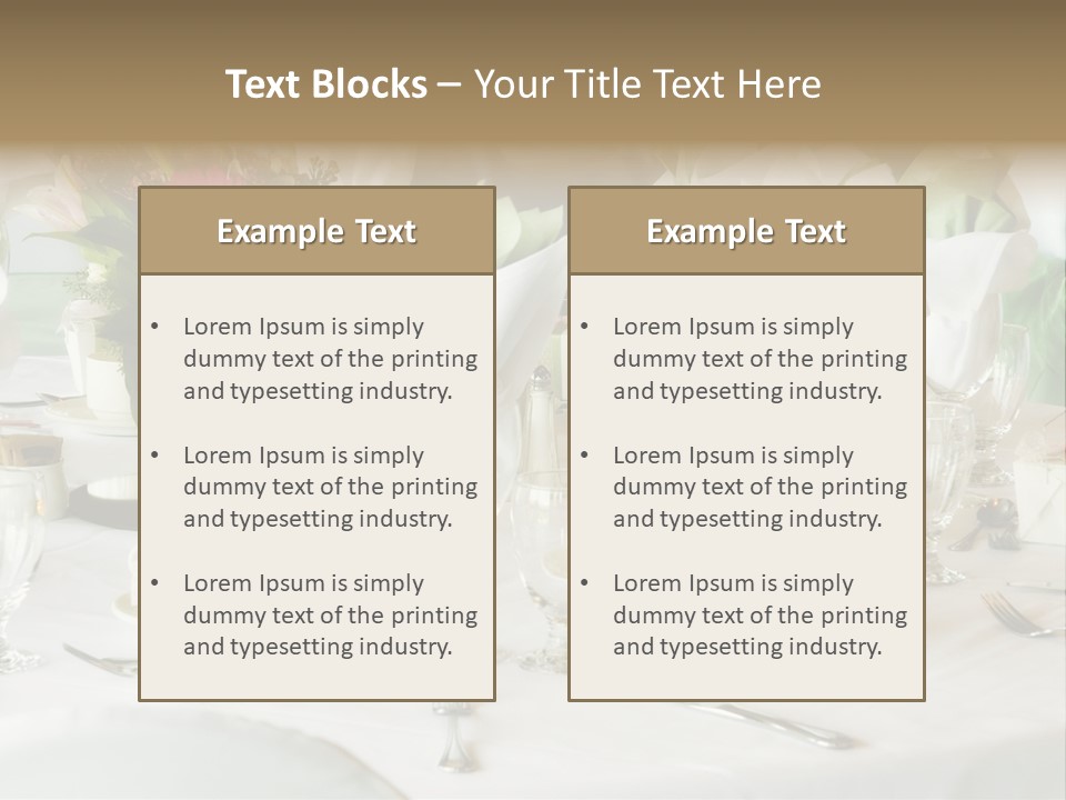 Set Tables With Party Favors PowerPoint Template