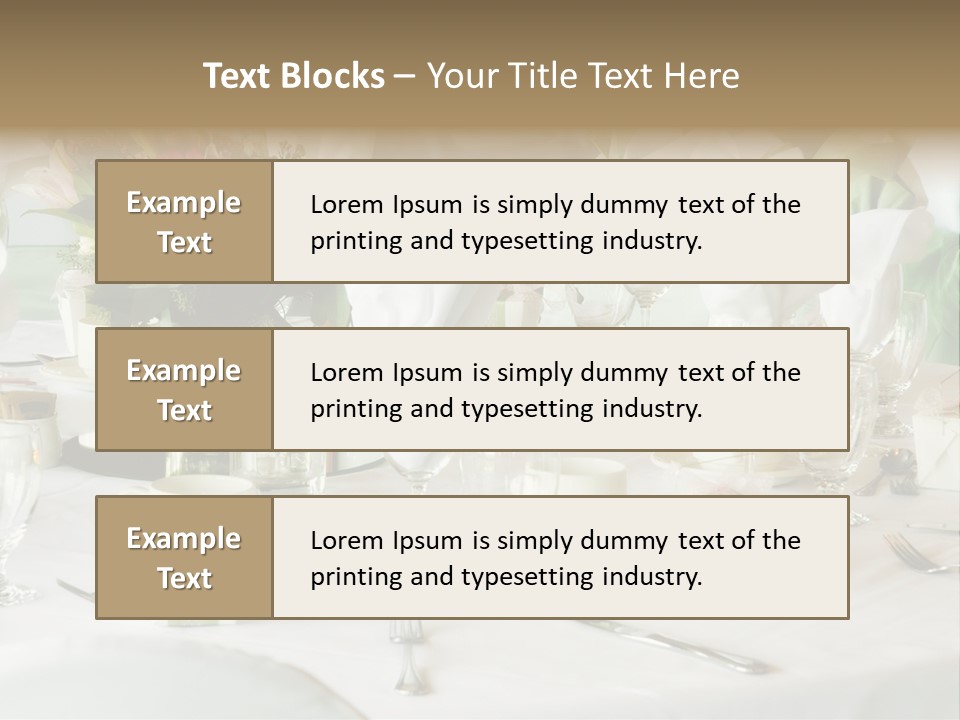 Set Tables With Party Favors PowerPoint Template