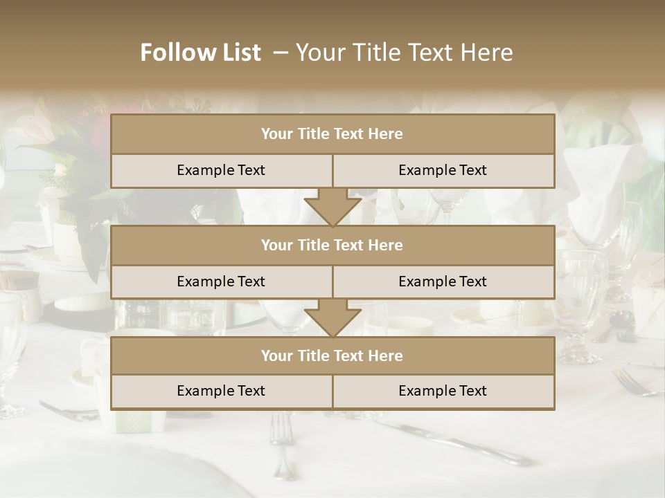 Set Tables With Party Favors PowerPoint Template