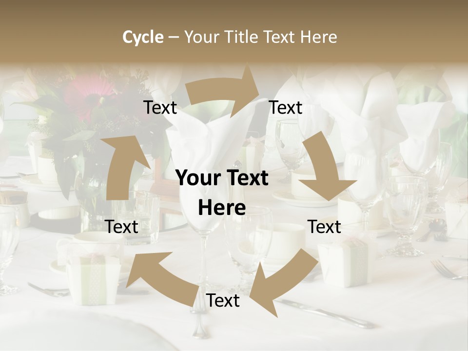 Set Tables With Party Favors PowerPoint Template