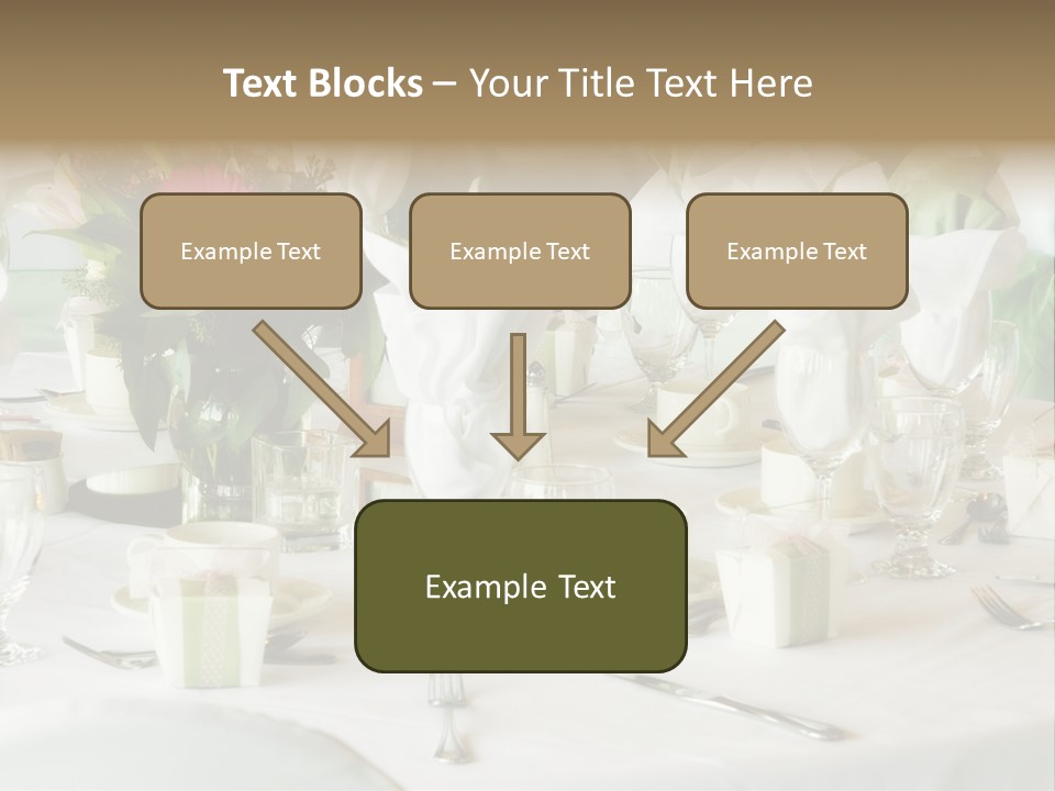 Set Tables With Party Favors PowerPoint Template