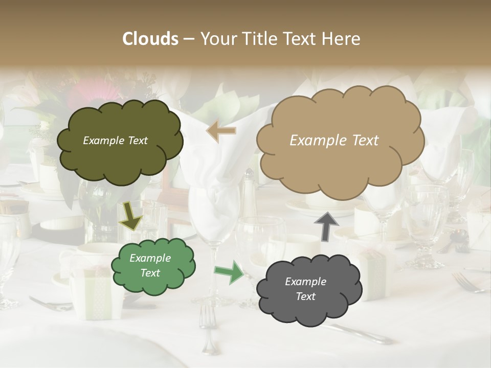 Set Tables With Party Favors PowerPoint Template