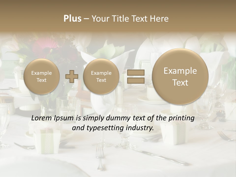 Set Tables With Party Favors PowerPoint Template