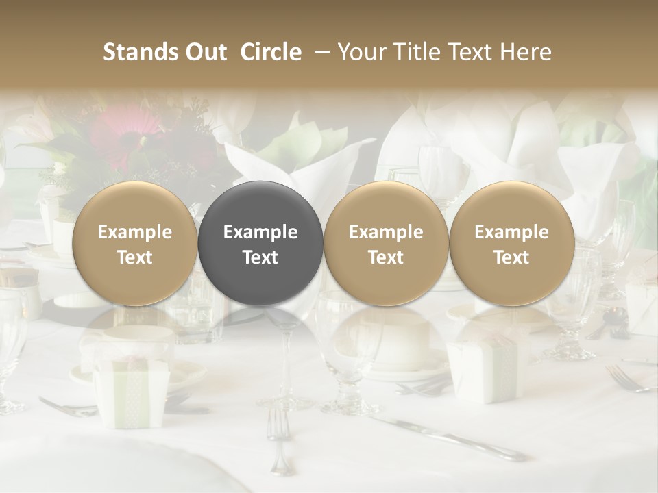 Set Tables With Party Favors PowerPoint Template