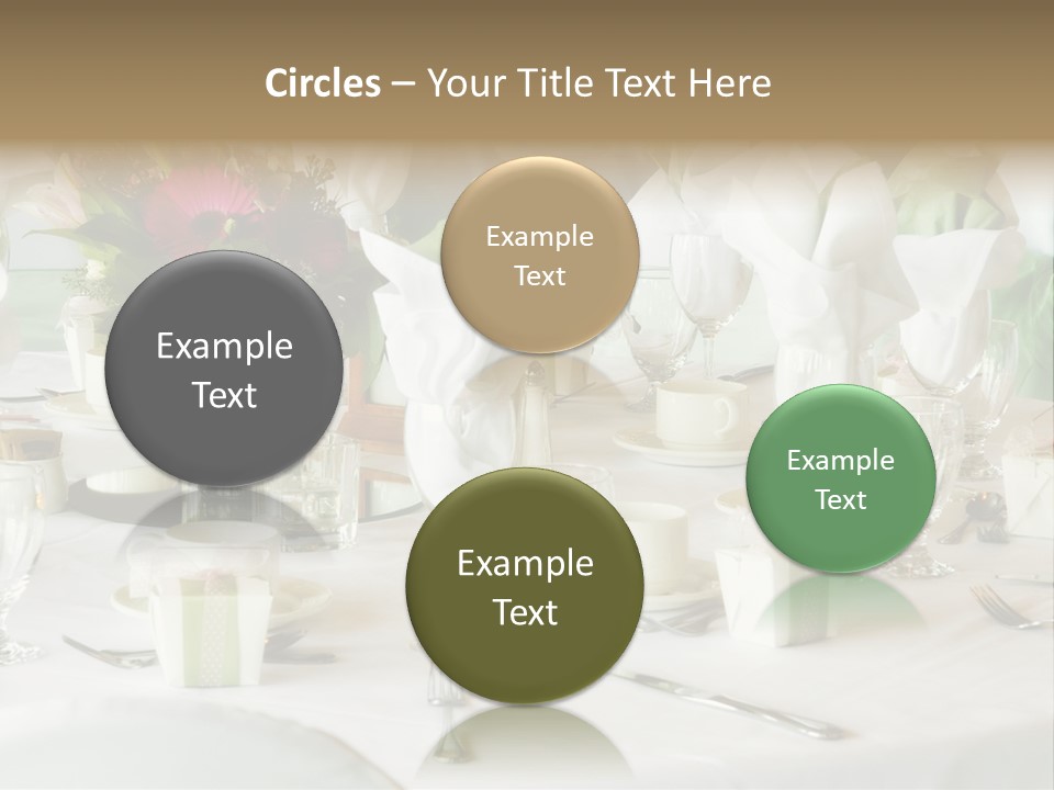 Set Tables With Party Favors PowerPoint Template