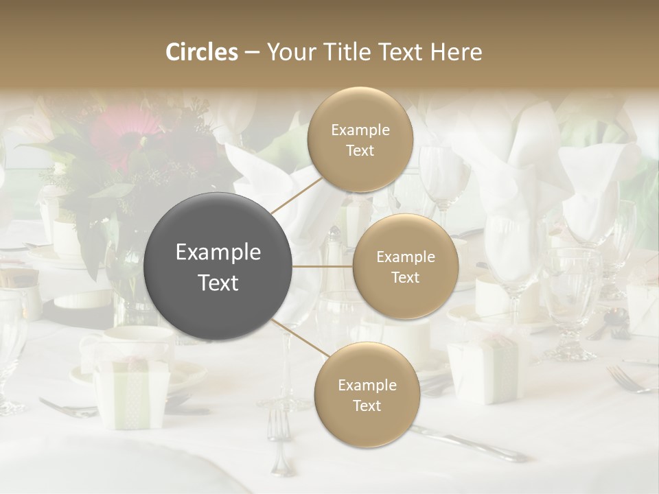 Set Tables With Party Favors PowerPoint Template