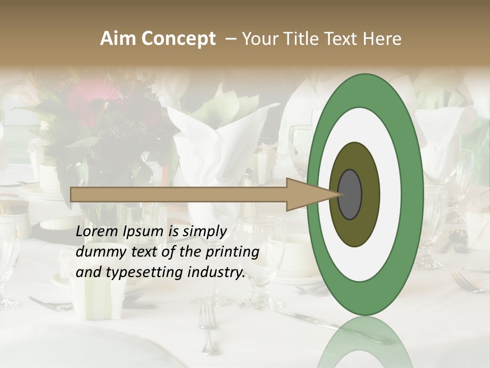 Set Tables With Party Favors PowerPoint Template