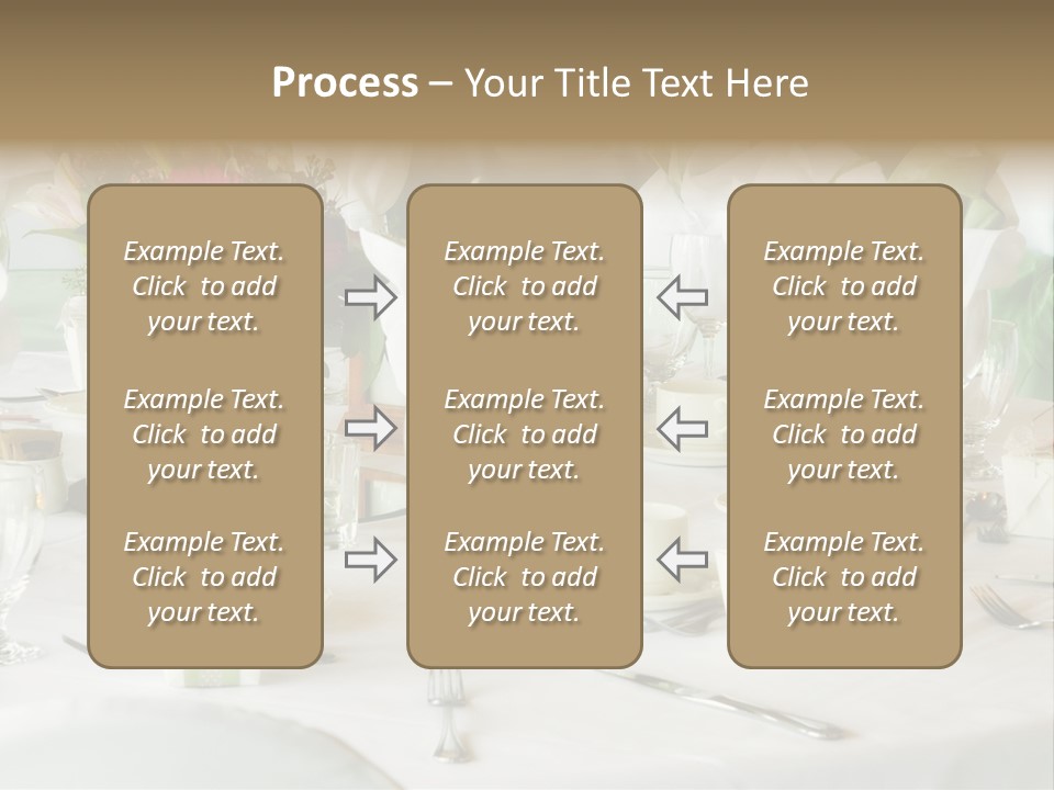Set Tables With Party Favors PowerPoint Template