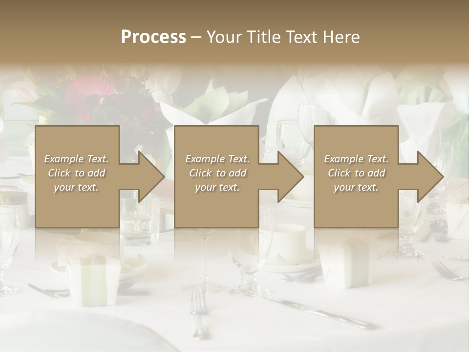 Set Tables With Party Favors PowerPoint Template