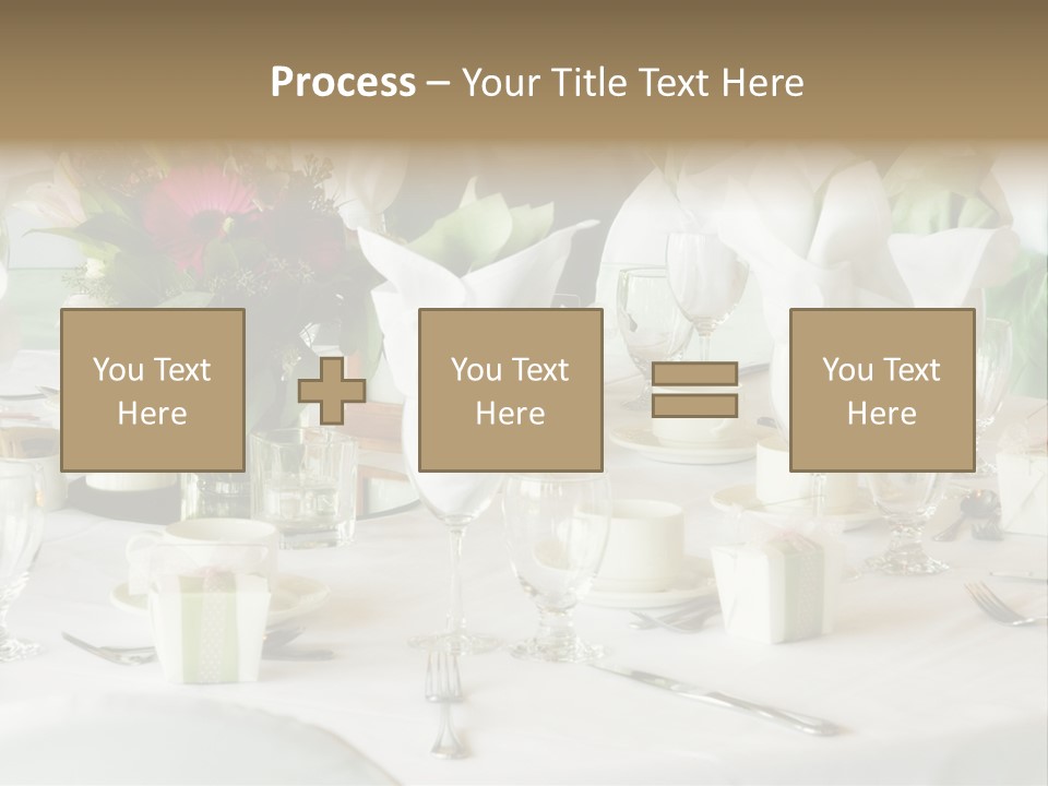 Set Tables With Party Favors PowerPoint Template
