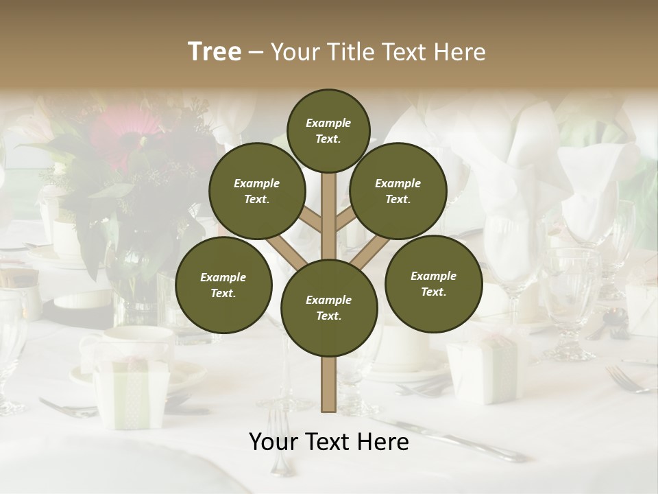 Set Tables With Party Favors PowerPoint Template