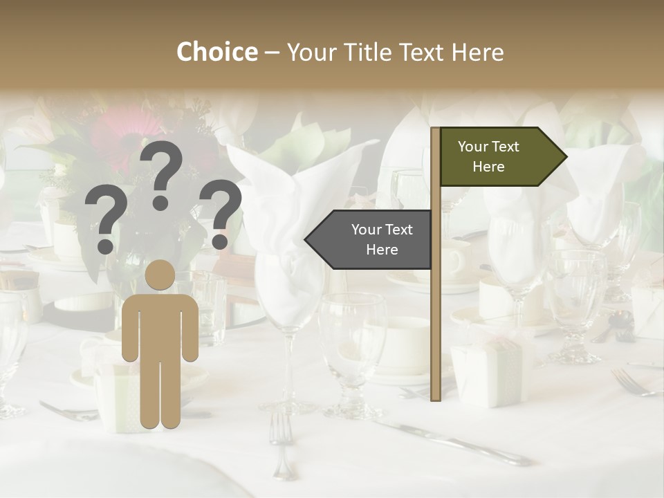 Set Tables With Party Favors PowerPoint Template