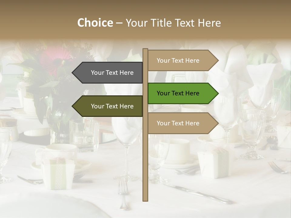 Set Tables With Party Favors PowerPoint Template