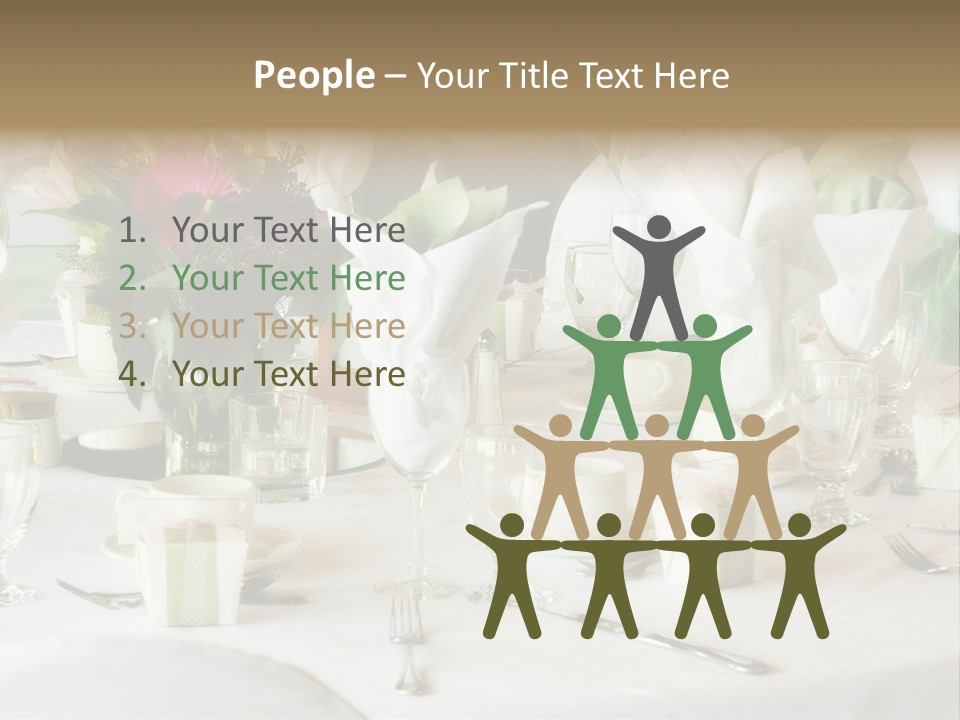Set Tables With Party Favors PowerPoint Template