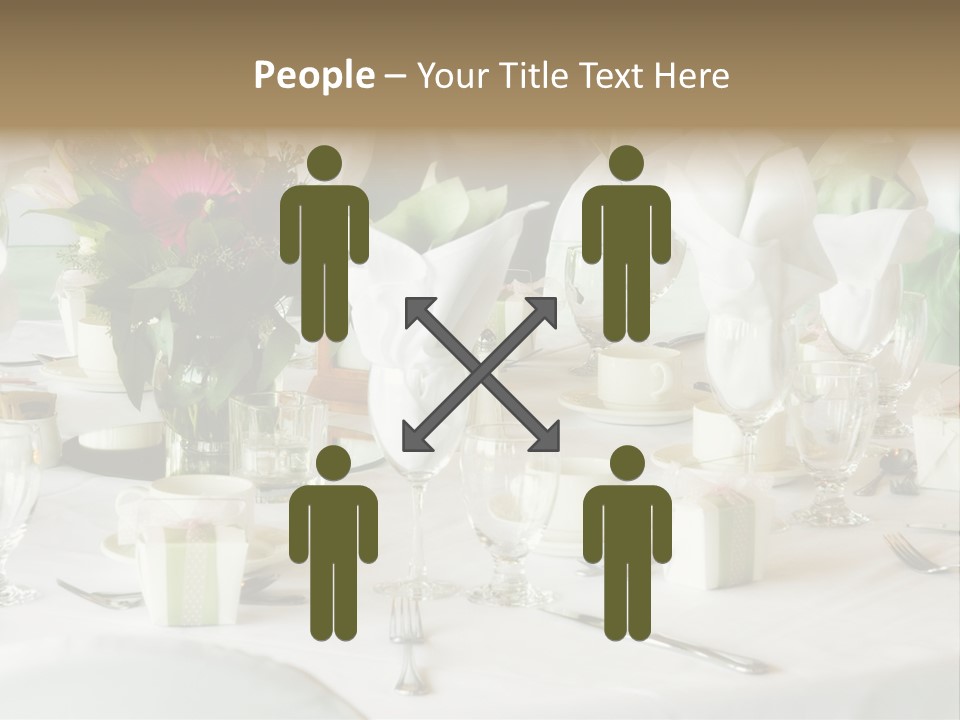 Set Tables With Party Favors PowerPoint Template