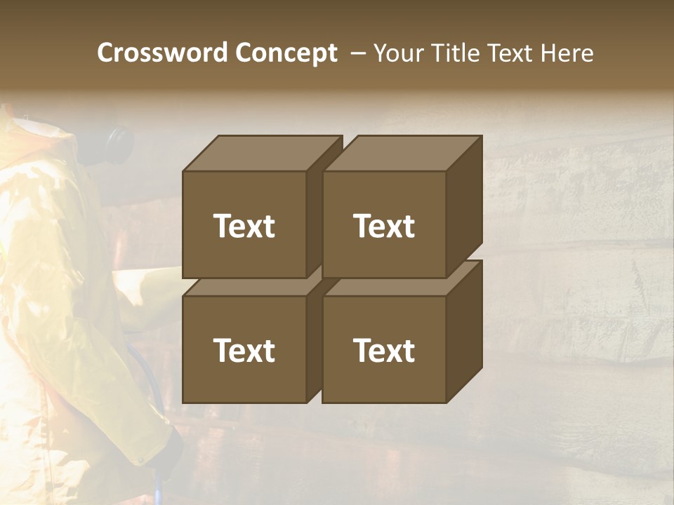 A Three-Dimensional Metal Arrow Sign. PowerPoint Template
