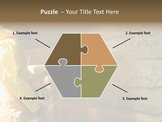 A Three-Dimensional Metal Arrow Sign. PowerPoint Template