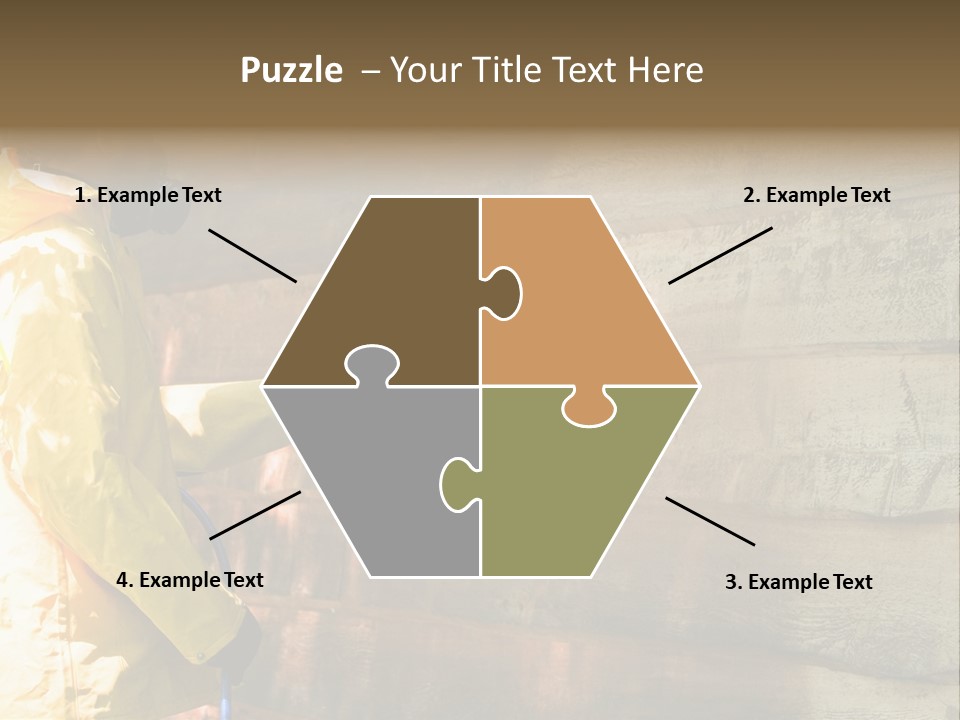 A Three-Dimensional Metal Arrow Sign. PowerPoint Template