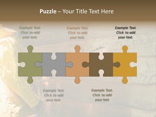 A Three-Dimensional Metal Arrow Sign. PowerPoint Template