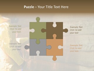 A Three-Dimensional Metal Arrow Sign. PowerPoint Template