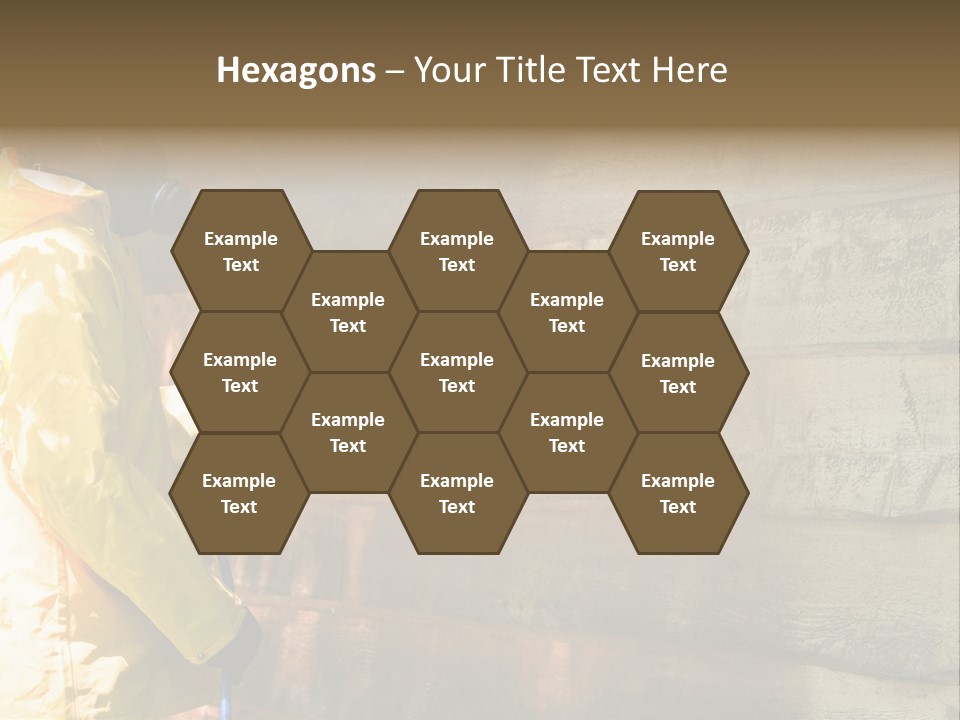 A Three-Dimensional Metal Arrow Sign. PowerPoint Template