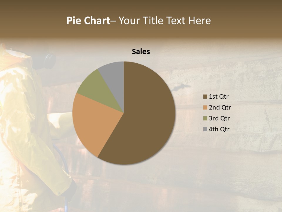A Three-Dimensional Metal Arrow Sign. PowerPoint Template