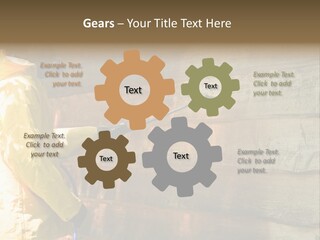 A Three-Dimensional Metal Arrow Sign. PowerPoint Template